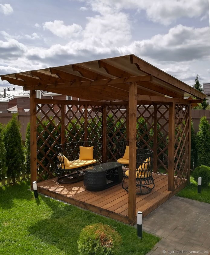 pérgola na casa de veraneio