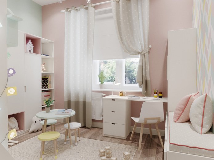 quarto infantil em tons pastel