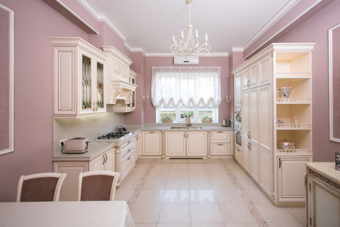 decoração de cozinha em tons de bege
