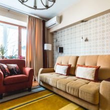 Papel de parede bege: design, combinação, escolha de cortinas, mais de 70 fotos do interior - 12