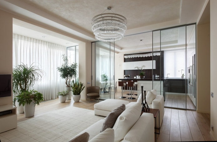 interior da sala de estar