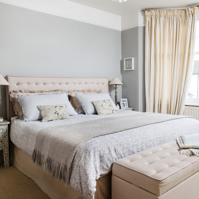 quarto cinza-bege