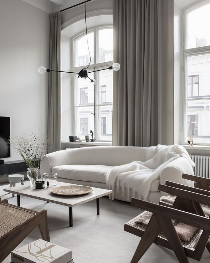 sala de estar em estilo escandinavo