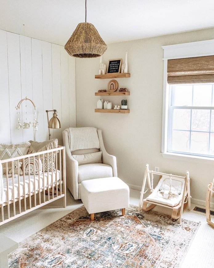 Design escandinavo de um quarto infantil