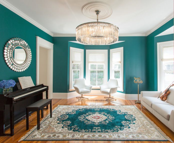  Decoração de parede turquesa