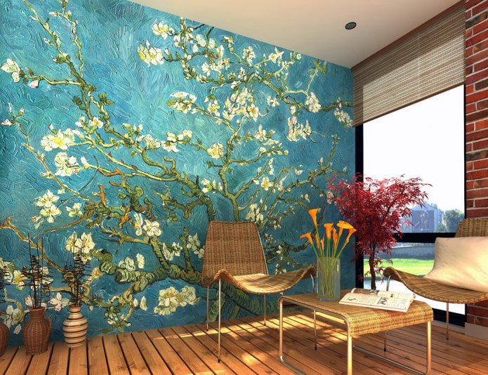 papel de parede com uma árvore florida