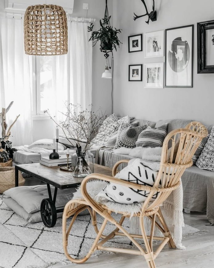 Boho escandinavo no interior