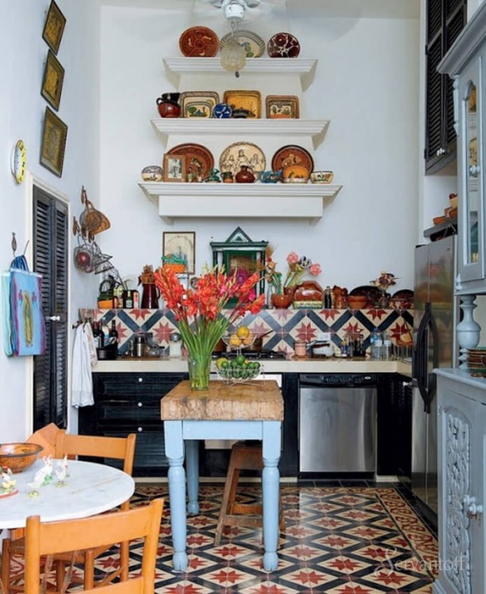 decoração de cozinha estilo boho