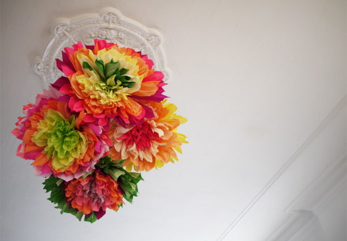 Flores no teto
