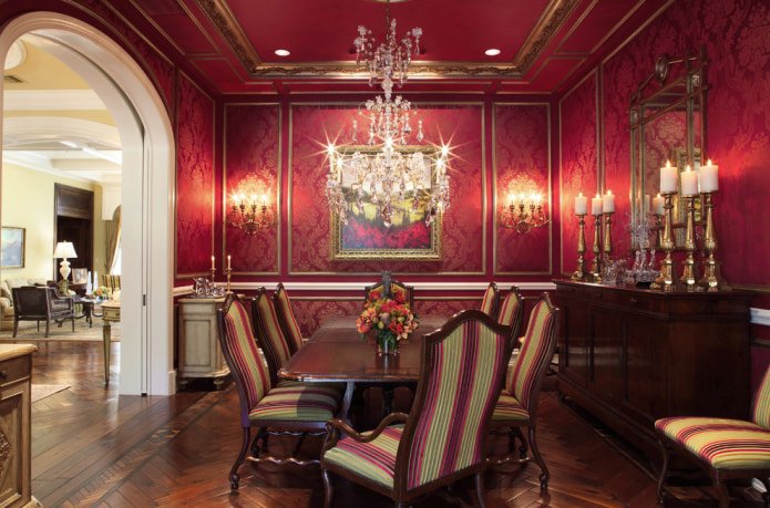 sala de jantar em estilo clássico
