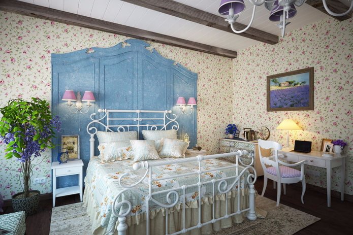 papel de parede em estilo provençal