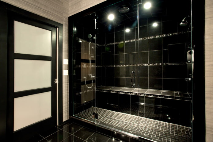 azulejos pretos com inserções