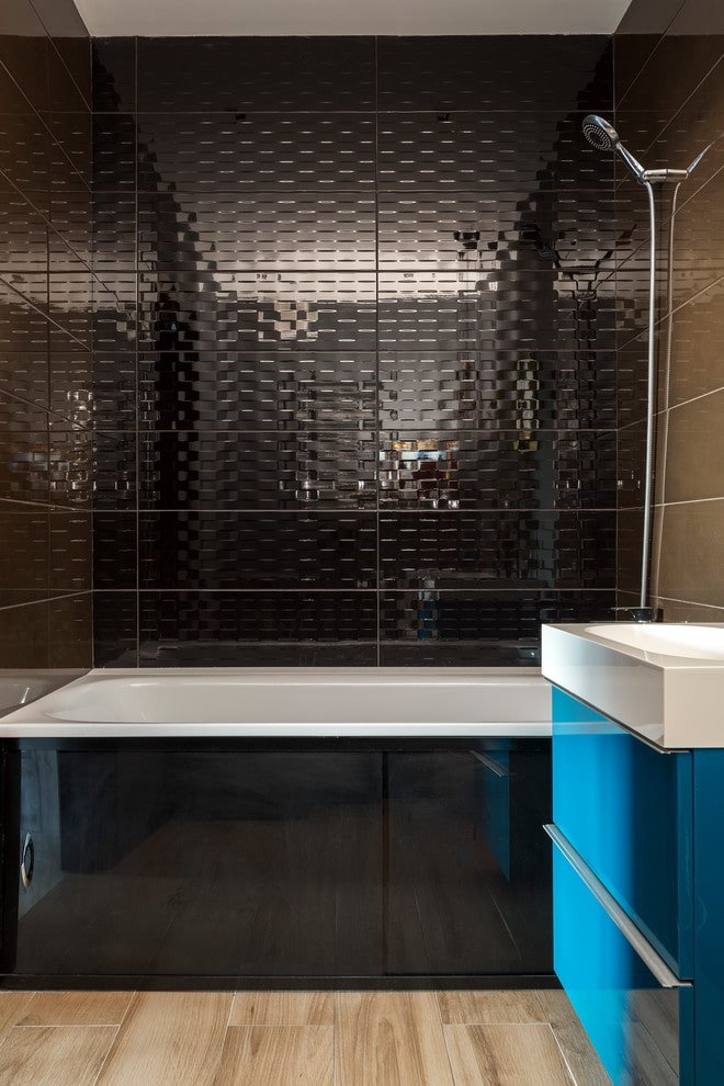 azulejo preto em relevo