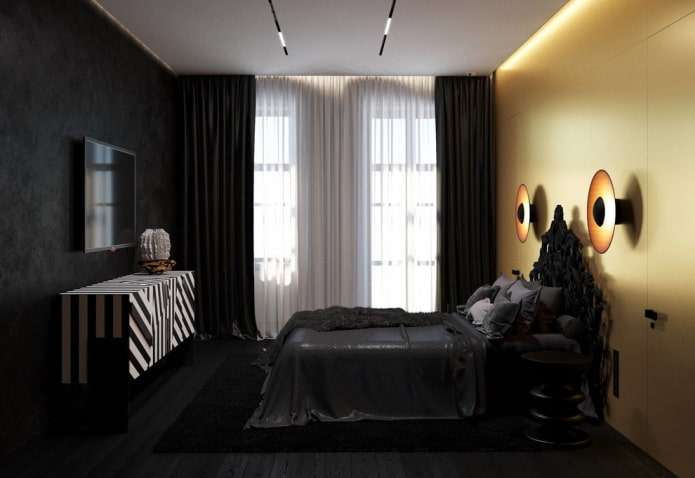 decoração de quarto preto