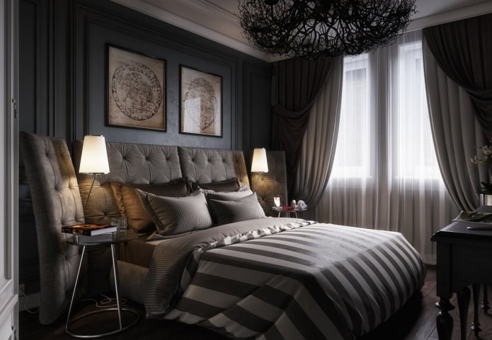 quarto preto em estilo art déco