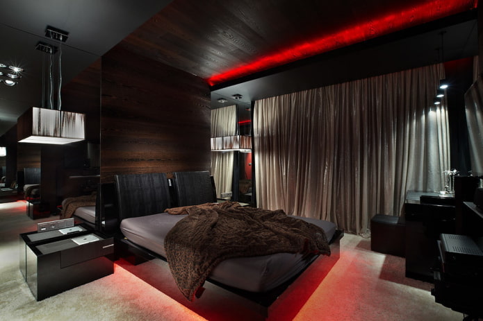 decoração de quarto preto