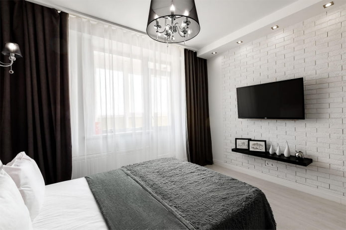 decoração de quarto preto e branco