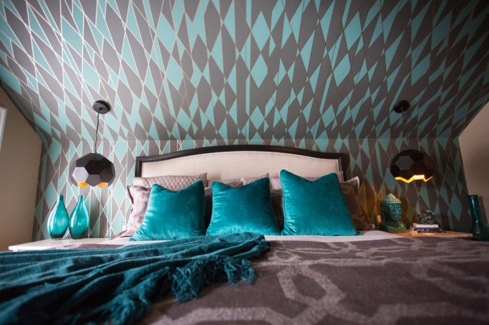 papel de parede preto e azul