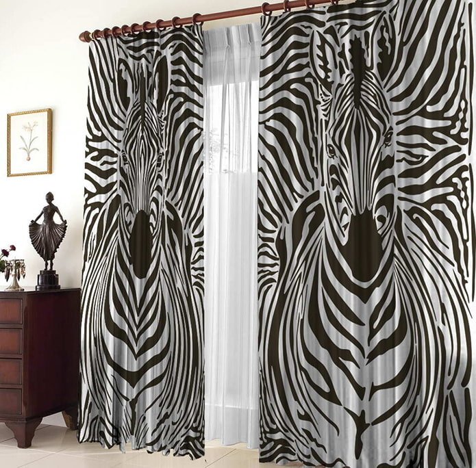 cortinas de fotos preto e branco