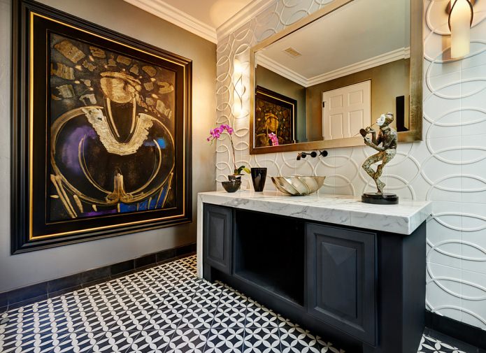 azulejos pretos e brancos