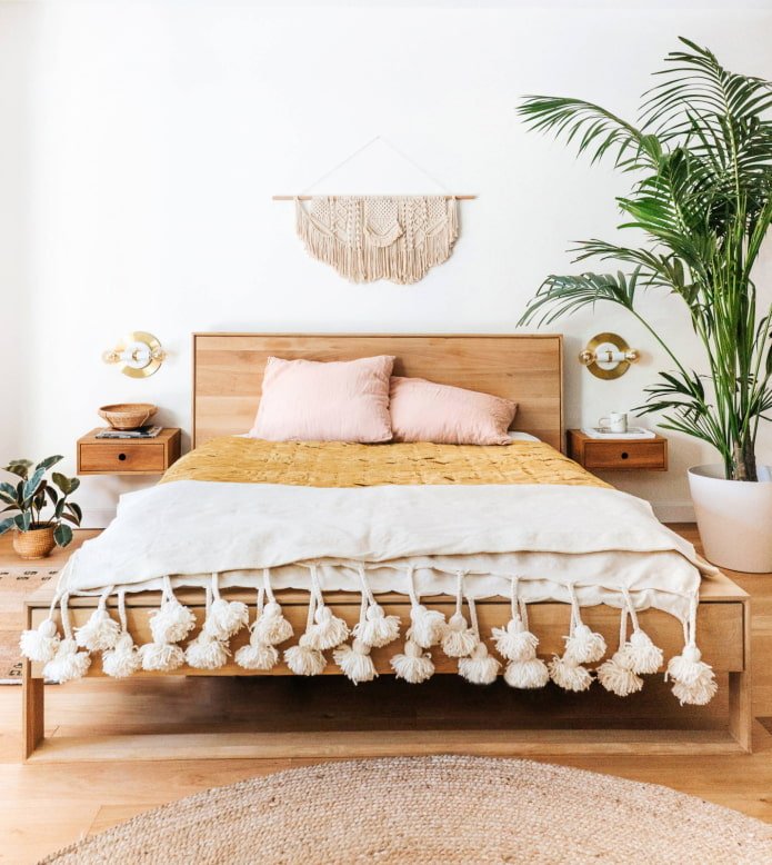 painel acima da cama