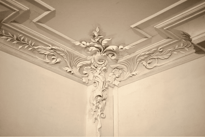 decoração de teto de estuque