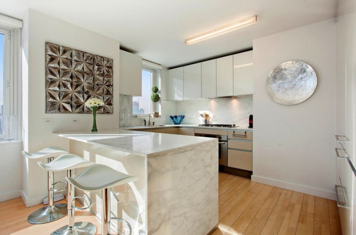 decoração de parede de cozinha em estilo moderno