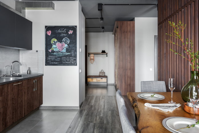 decoração de parede de cozinha em estilo moderno