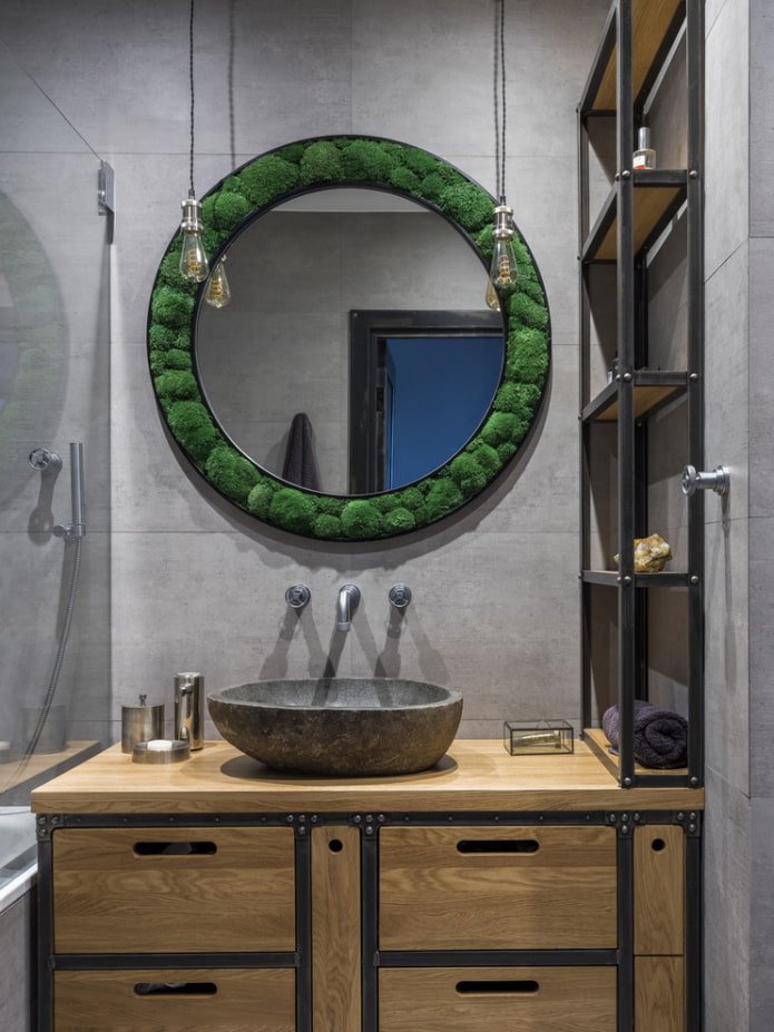 decoração espelho produto no estilo ecológico