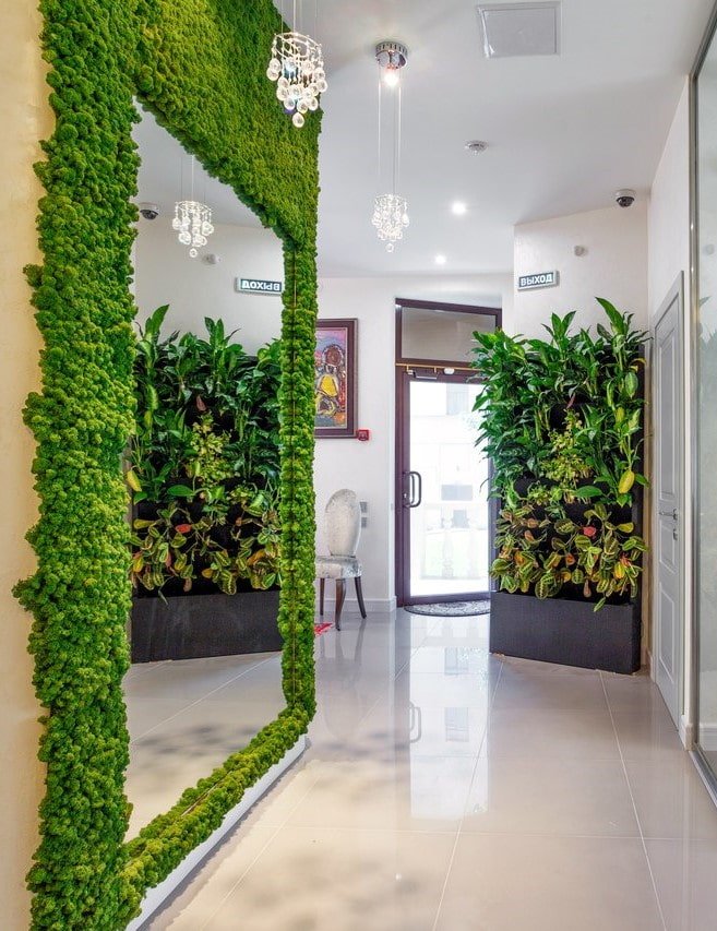 decoração de um espelho no estilo ecológico
