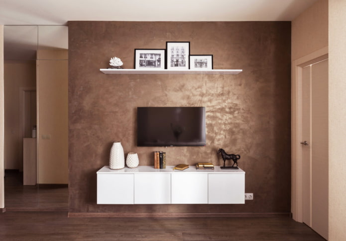 gesso marrom no interior