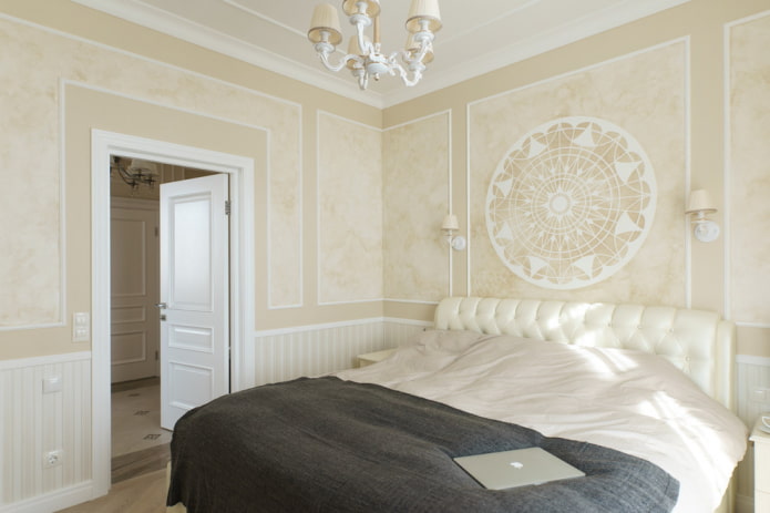 gesso bege no interior do quarto