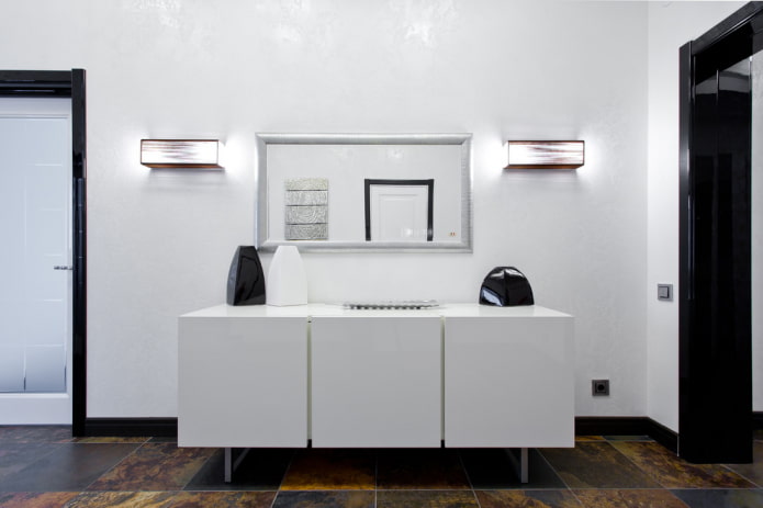 gesso branco no interior