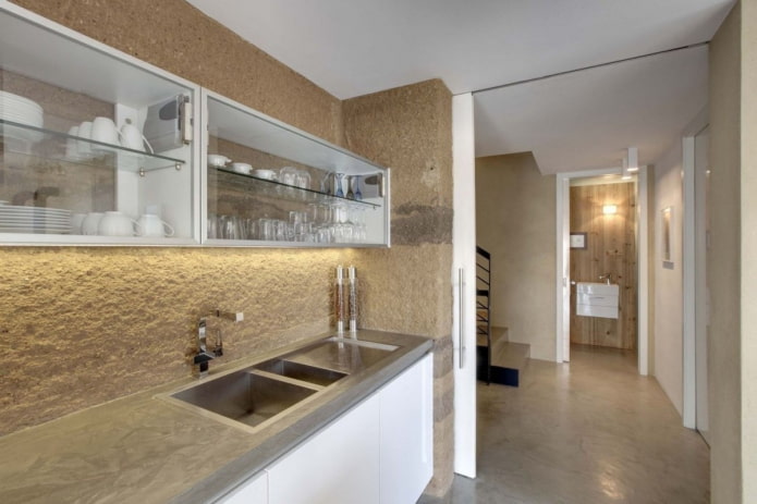 gesso estrutural na cozinha