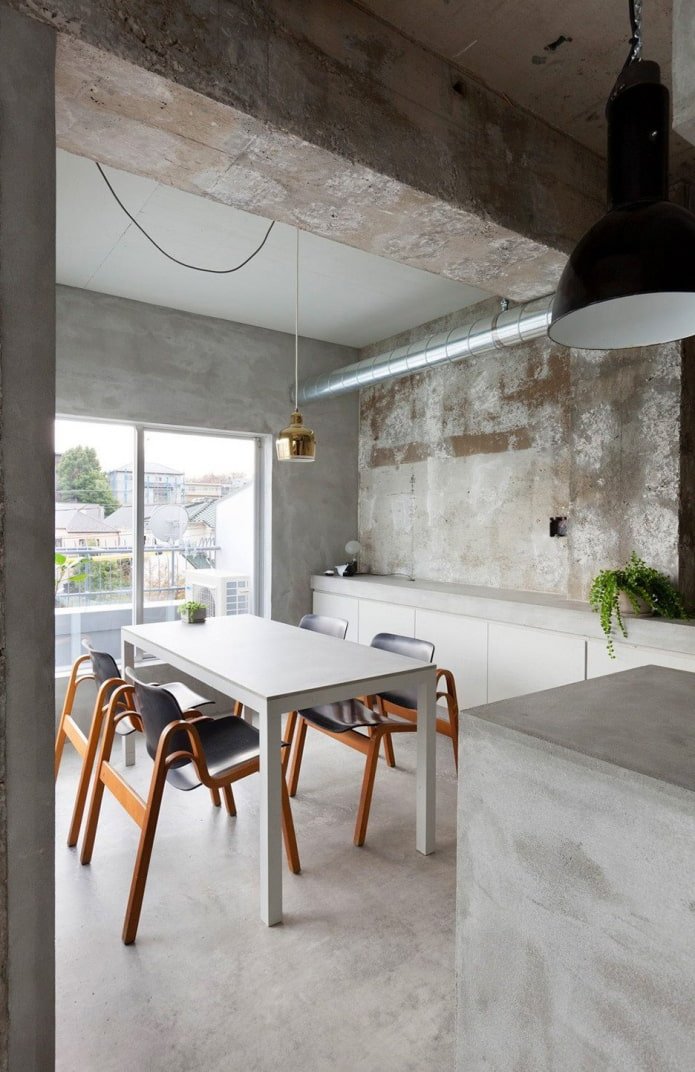 acabamento de concreto na cozinha