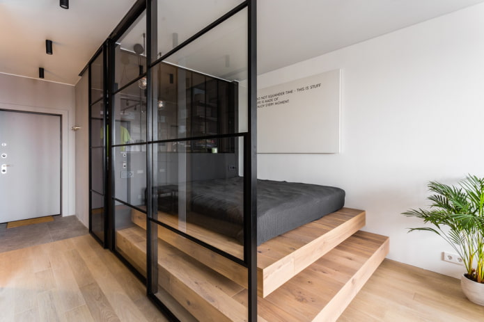 divisória no interior em estilo moderno
