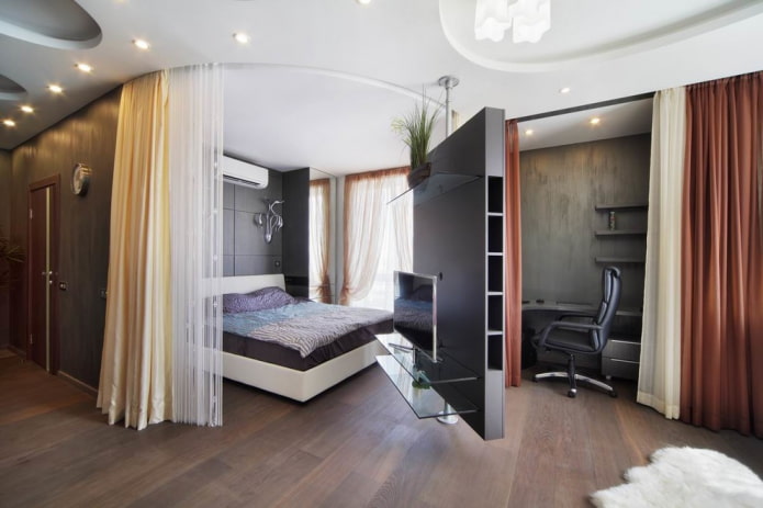 divisória no interior em estilo moderno