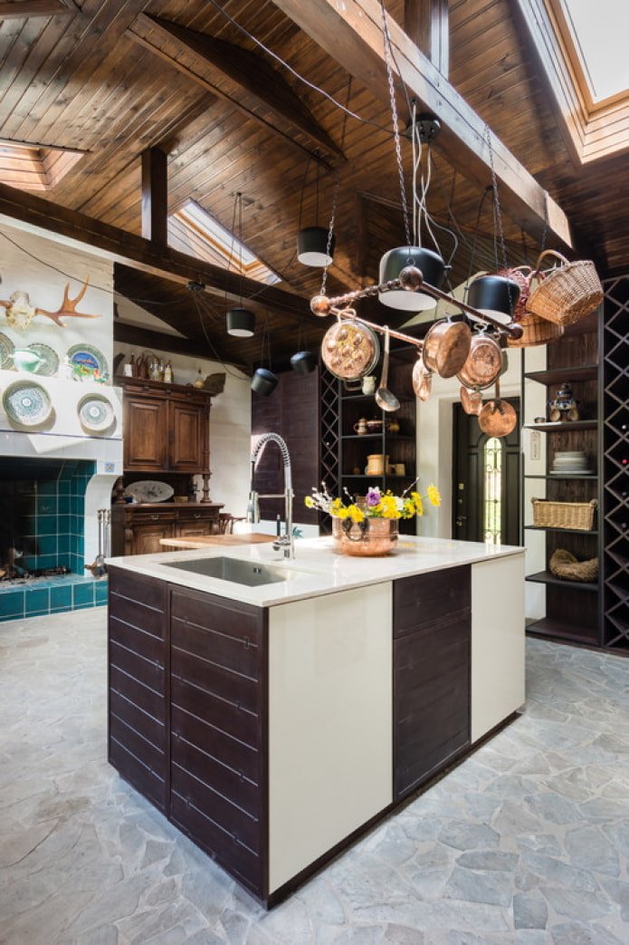 decoração de cozinha em estilo campestre