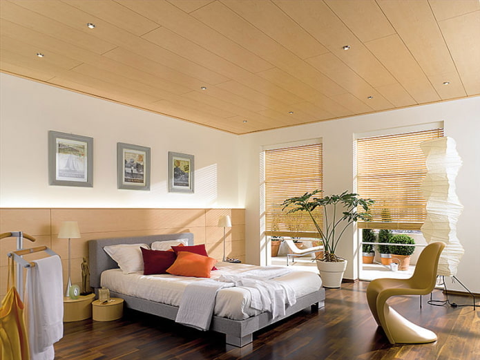 painéis de madeira MDF no quarto
