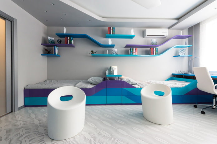 zoneamento de quarto infantil para dois meninos