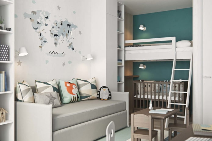 quarto infantil para dois meninos de idades diferentes