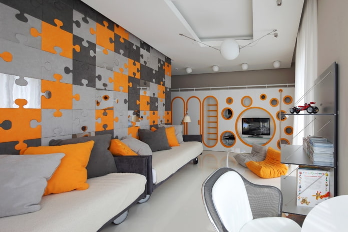 quarto infantil para dois meninos em estilo moderno