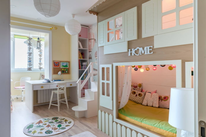 Quarto infantil com varanda anexa