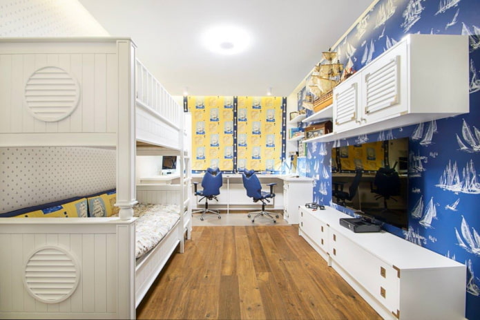 Quarto em estilo mediterrâneo