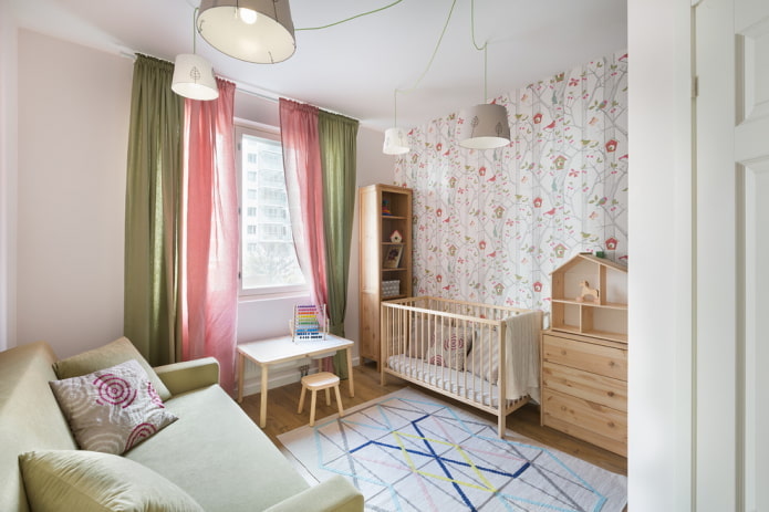 decoração no interior de um quarto de criança
