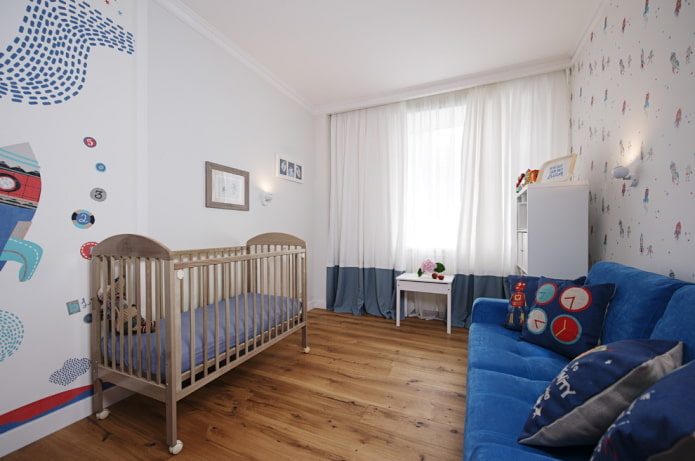 decoração no interior de um quarto de criança