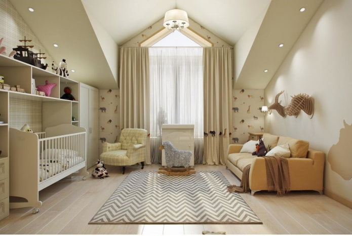 iluminação no interior de um berçário para um bebê