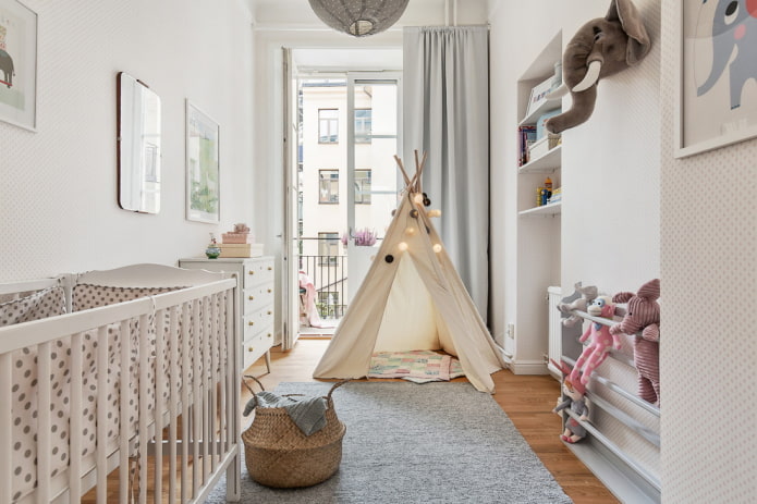 projeto de um pequeno berçário para um bebê