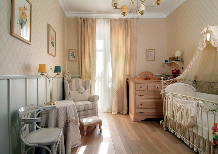 quarto de bebê em estilo provençal