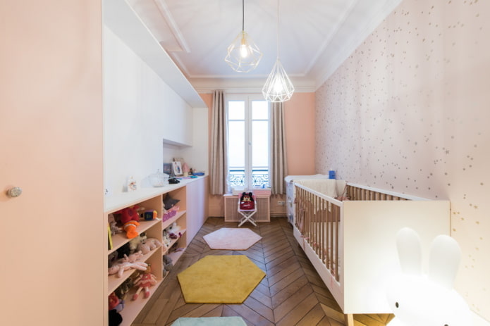 iluminação no interior de um berçário para um bebê